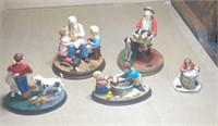 (5) NORMAN ROCKWELL FIGURINES