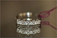 14kt white gold Diamond Band Ring featuring