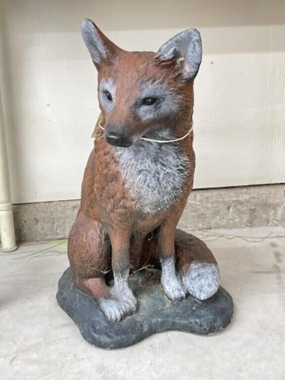 Concrete Garden Fox - Reddish Brown & Grey. 21 "