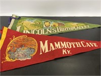 Pair of felt 1950s banners