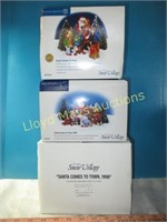 3pc Dept 56 "Santa Comes To Town" '98 - '99 - 2000