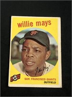 1959 Topps Willie Mays Card #50 HOF 'er