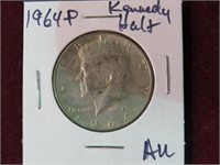 1964 P KENNEDY HALF DOLLAR 90% AU