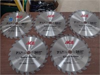 5 ACE 7-1/4" Circular Saw Blades