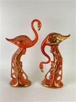 Mid Century Flamingo Figurines