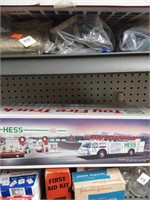 HESS Toy Fire Truck  & 18 Wheeler & Racer