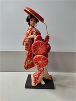 Vintage 18" Geisha Girl Hat Dancer Doll