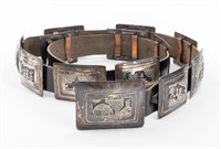 T. Jon Navajo Storyteller Sterling Concho Belt