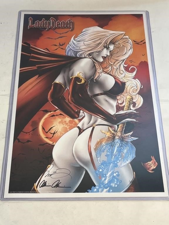 LADY DEATH DOUBLE SIGNED PRINT