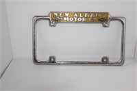 NEW ALBANY MOTOR CO METAL LICENSE PLATE COVER