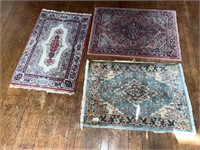 3 SMALL ORIENTAL ACCENT CARPETS