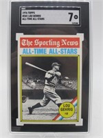 1976 TOPPS #341 LOU GHERIG ALL-TIME ALL-STARS SGC7