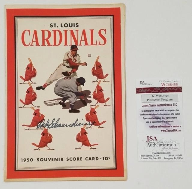 Score Card, 1950 St. Louis Cardinals