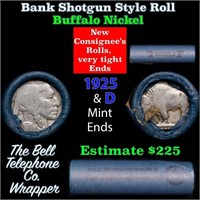 Buffalo Nickel Shotgun Roll in Old Bank Style 'Bel