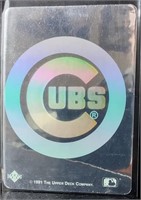 1991 UD Chicago Cubs Logo Hologram Sticker