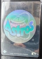 1991 UD Houston Astros Logo Hologram Sticker