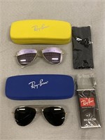 2 Pair of Kid's Ray-Ban Sunglasses & Case