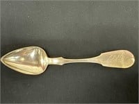 Coin silver teaspoon by G. K. Chiles,