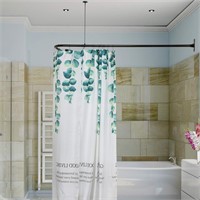 Artiwell L Shaped Shower Curtain Rod  Bathroom Bat