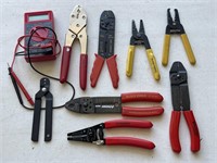 Digital multimeter and wire strippers/cutter