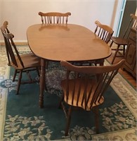 Early American 60" table and 5 chairs