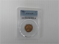 1910-S AU-58 $5.00 Indian head gold coin