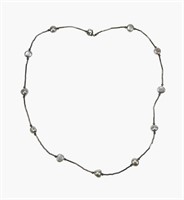 16" Sterling silver and freshwater pearl necklace