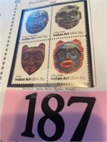 NORTHWEST INDIAN MASKS 1980 STAMP SET