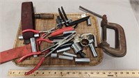 Tool Lot MAC Pliers, Sockets, C Clamp