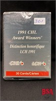 1991 CHL award winners 30 card set