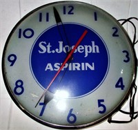 St Joseph's Aspirin PAM Telechron Electrical Clock