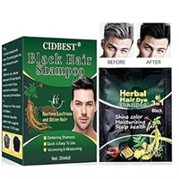 Mroobest Black Hair Shampoo, Natural Darkening Sha