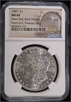 1887 MORGAN DOLLAR NGC MS-66