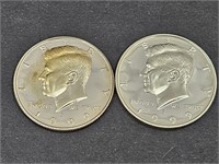 1999 S Kennedy Silver Half Dollar Coins