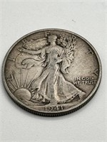 1941 Walking Liberty Half Dollar Philadelphia