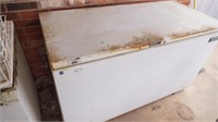 Frigidaire Commercial deep freezer, rust on top,