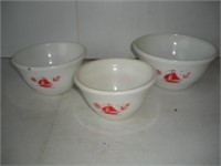 McKee Glass Nesting Bowls nautical Design