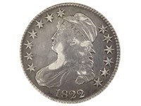 1822 Over 1 Bust Half, O-101,  ANACS AU Detail