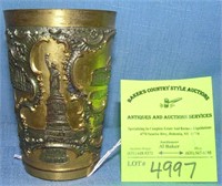 Early Pewter souvenir of NY drink cup