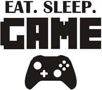 Gamer Wall Decals, Eat Sleep Game Wall Stickers