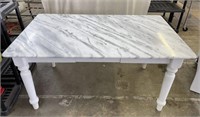 Marble Top Table w/ Wooden Base