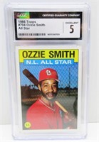 1986 Graded Topps Ozzie Smith Baseball Card
