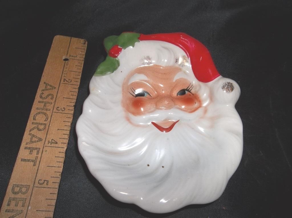 Vintage Ceramic Santa Spoon Rest -Japan