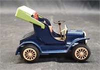 Beautiful vintage metal blue toy car