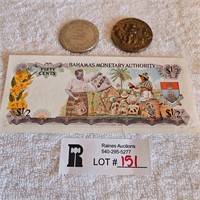 Bahamian Money and Two Tokens