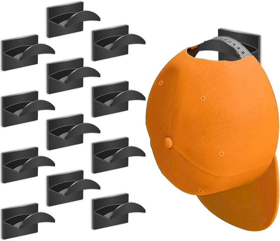 (N) Qteeyou Adhesive Hat Hooks for Wall (12 PCS) -
