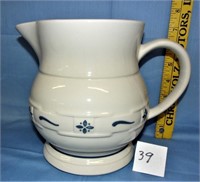 blue/white longaberger pitcher