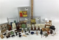 Plastic, Metal, Fabric & Wood Dollhouse Furniture