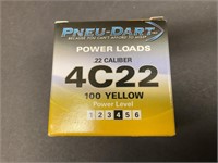PneuDart 22cal power loads 100 rnds level 4