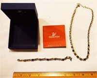 SWAROVSKI BRACELET W/ MATCHING NECKLACE